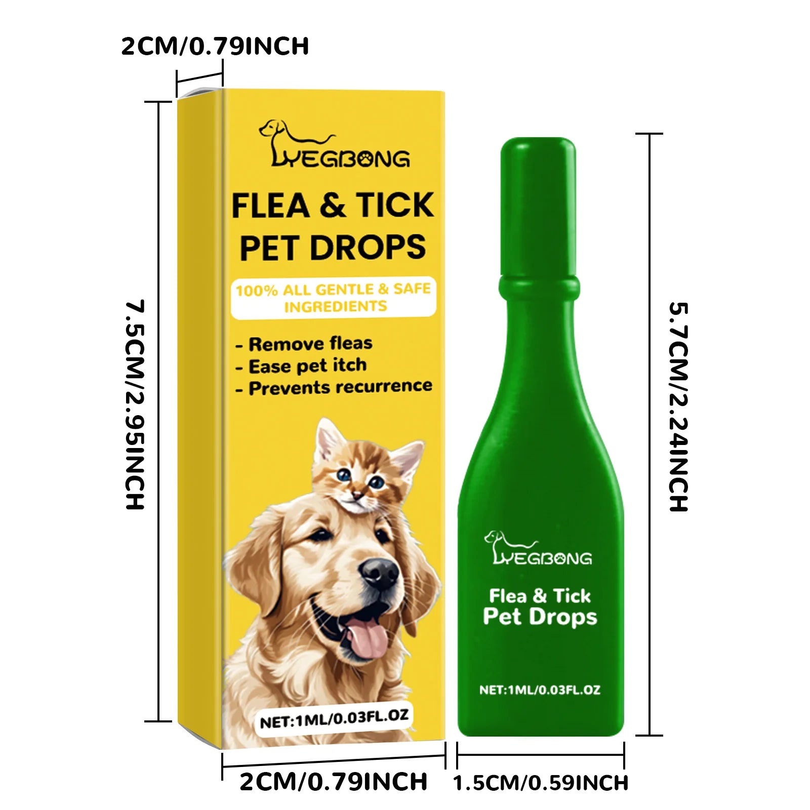 Cat Flea & Tick Treatment Drops – Itch Relief and Pest Repellent