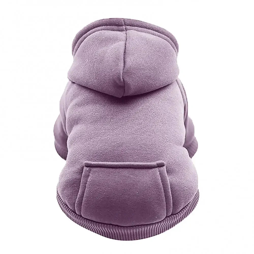 Puppy Pet Hooded Sweatshirt – Two-Legged Autumn/Winter Outfit with Pocket for Cats & Dogs