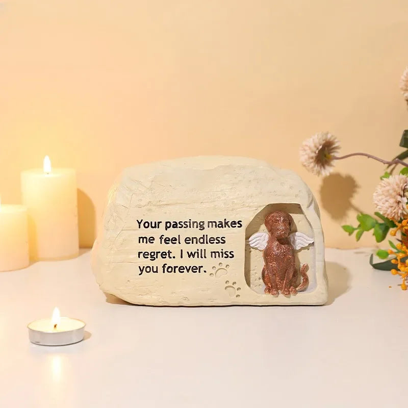Resin Pet Urn – Sealed Moisture-Proof Memorial Box for Dog & Cat Hair, Ashes, or Keepsakes