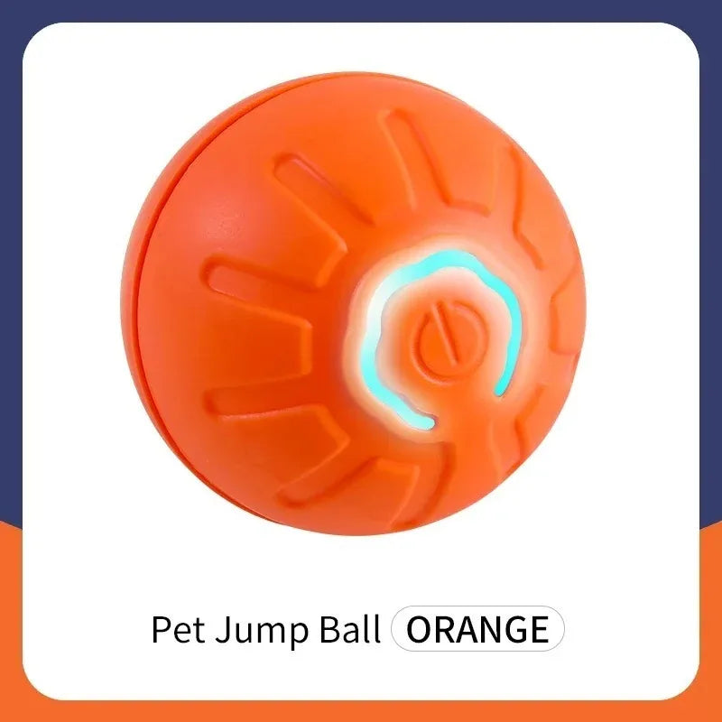 Smart Electronic Interactive Pet Toy Ball – USB Rechargeable Automatic Bouncing & Rolling Ball with RGB Lights for Dogs & Cats