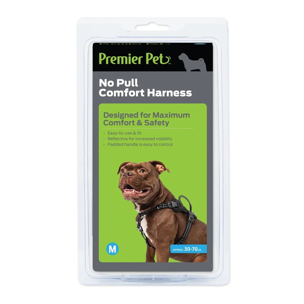 No-Pull Comfort Harness for Medium Dogs – Padded, Reflective with Front & Back Leash Attachments