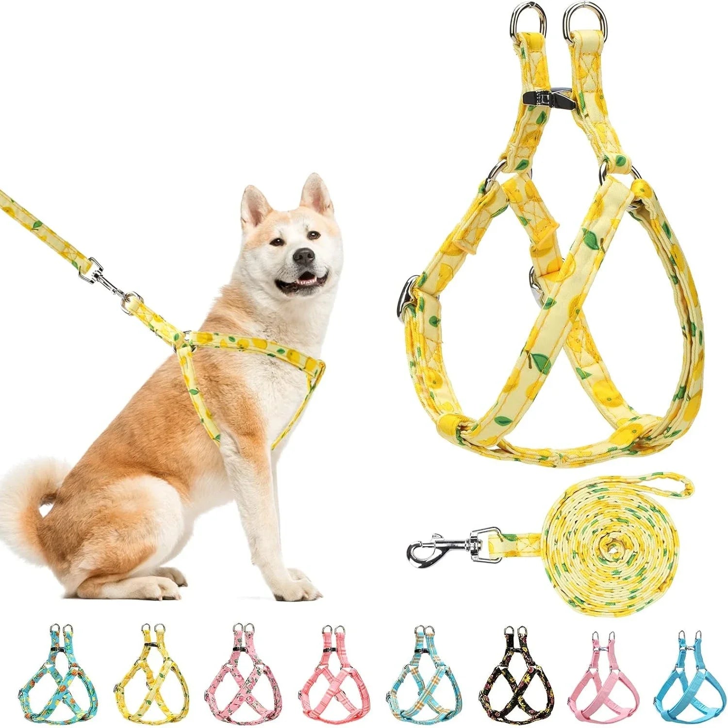 Adjustable No Pull Dog Harness & Leash Set – Heavy Duty Comfortable Vest for Small & Medium Puppies