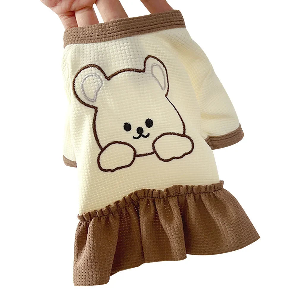 Floral Princess Dog Dress – Cute Summer Skirt Outfit for Small Dogs & Puppies, Wedding & Party Wear