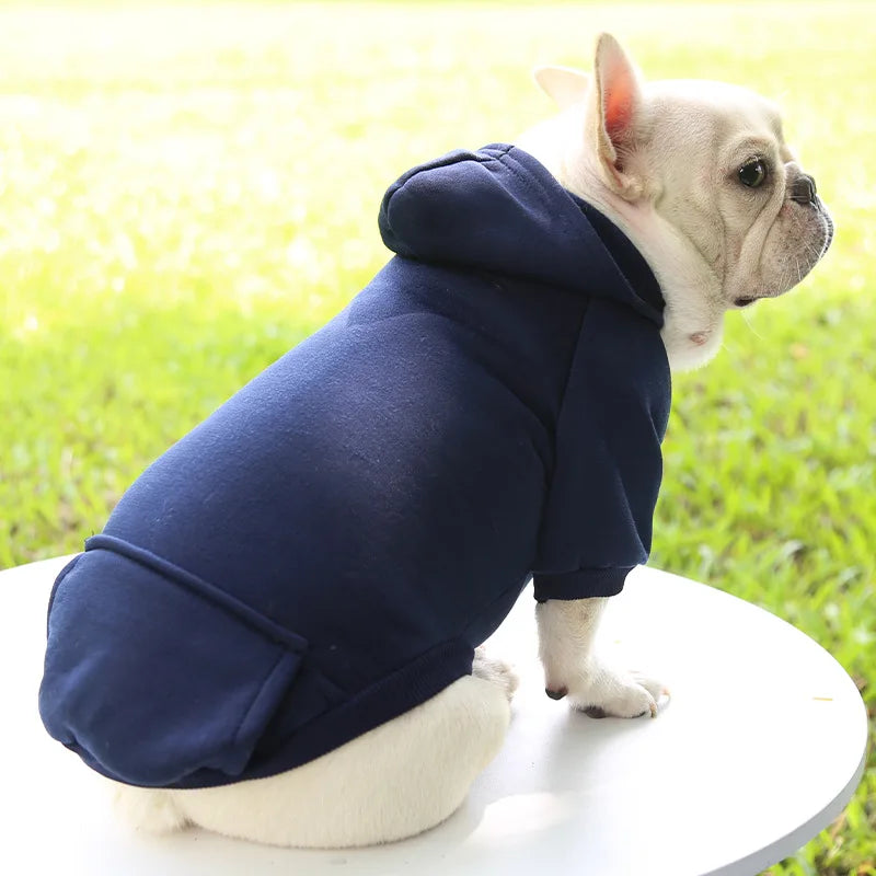 Dog Winter Hooded Sweatshirt – Warm Pet Coat for Small & Medium Dogs and Cats