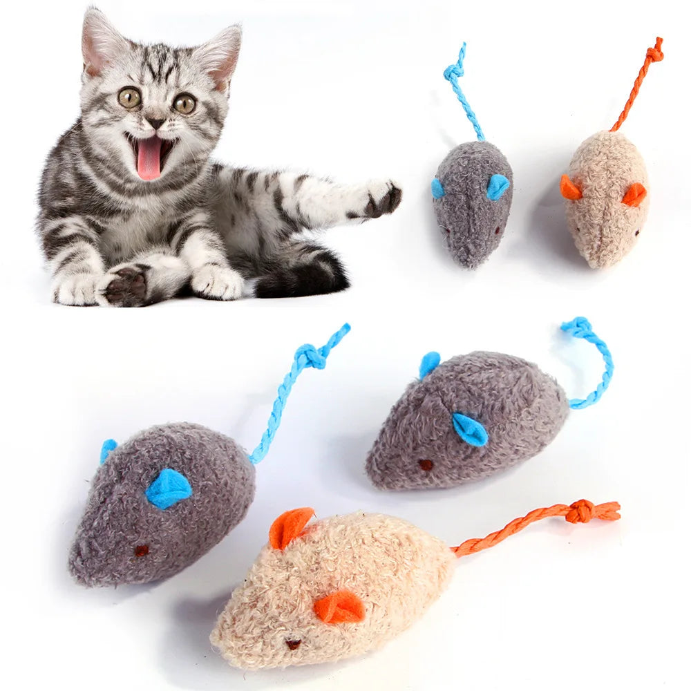 8-Pack Simulated Mouse Cat Toys – Interactive Catnip Toys for Indoor Cats and Kittens