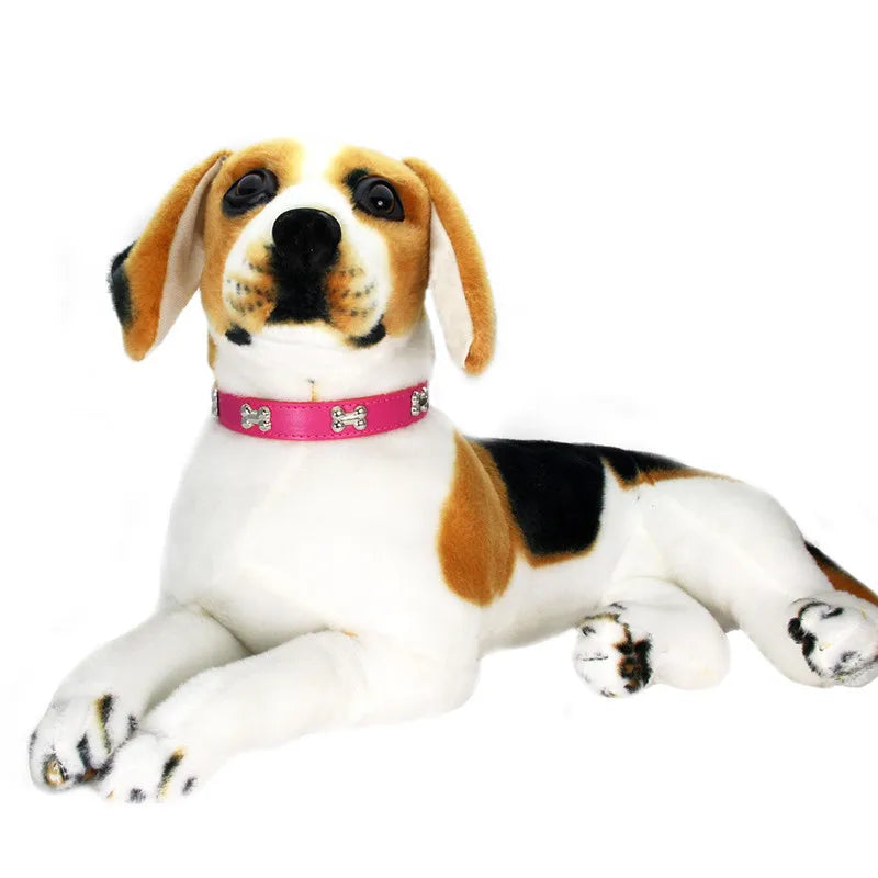 Bone Design Leather Pet Collar – Durable & Stylish Collar for Small and Large Dogs or Cats