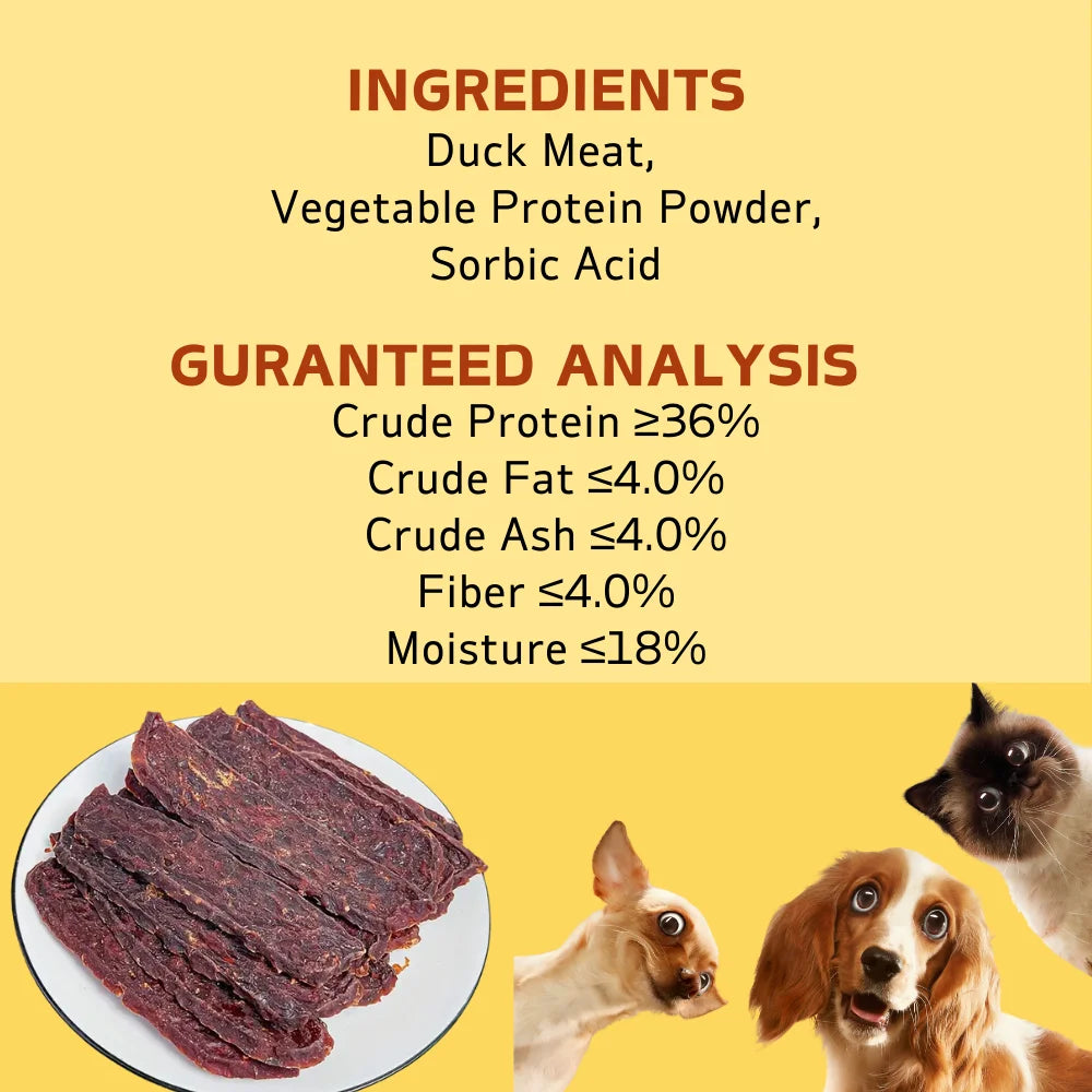 Duck Slices Dog Treats – 100g / 500g (3.53oz / 17.6oz) | High-Protein, Easily Digestible Healthy Snack for Small, Medium & Large Dogs