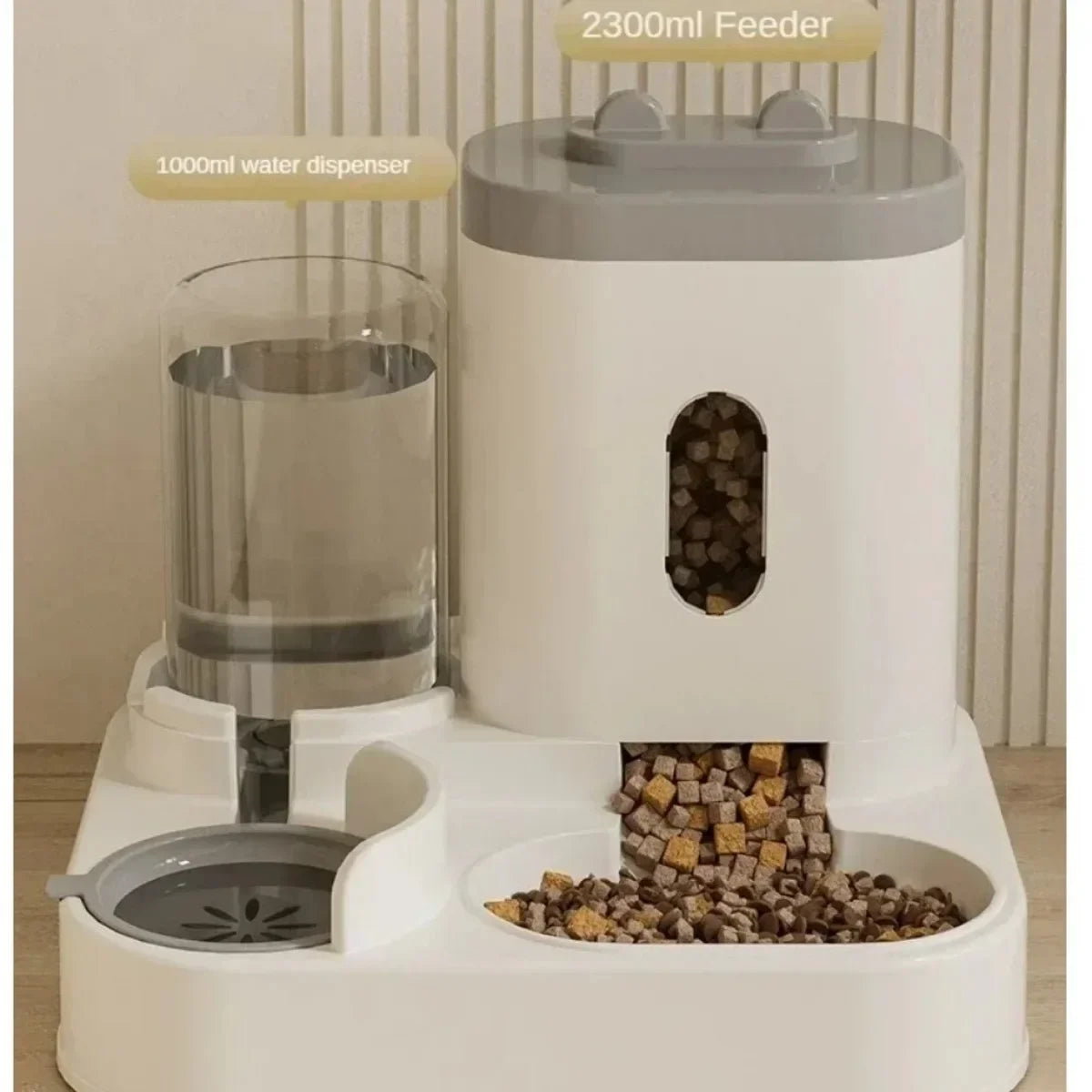 Automatic Pet Feeder & Water Fountain – Large Capacity Food Storage Dispenser for Dogs & Cats