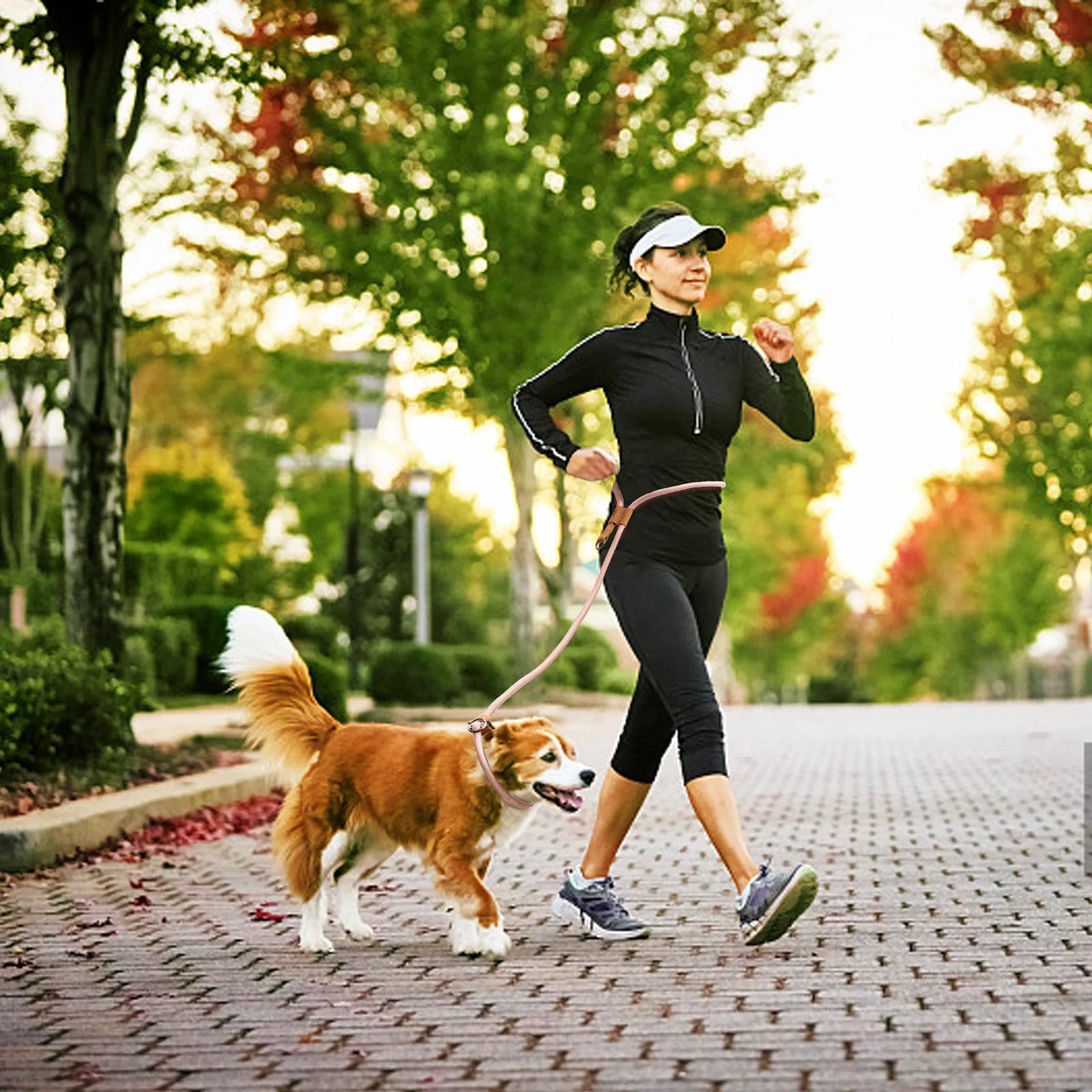 Multi-Functional Adjustable P-Shape Dog Leash – Hands-Free Running & Walking Traction Rope