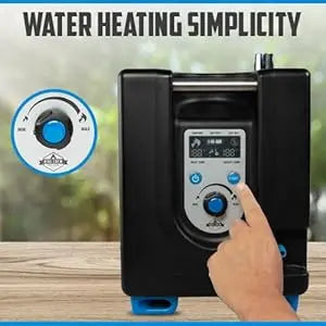 Portable Propane Water Heater & Shower Pump – Outdoor Hot Water System with LCD & Built-In Battery