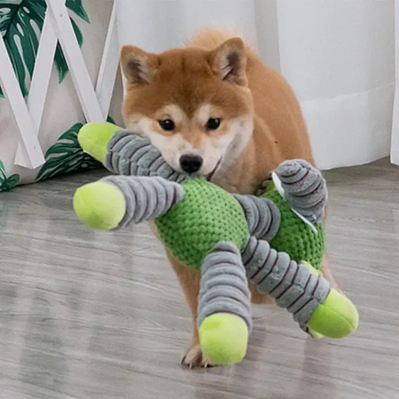 Indestructible Squeaky Plush Dog Toy – Durable Animal-Shaped Chew Toy for Large Dogs
