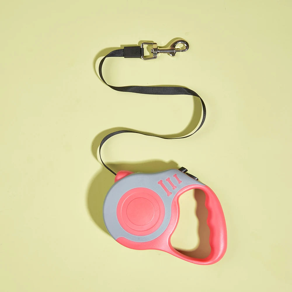 3m/5m Retractable Dog Leash – Strong Nylon Automatic Lead for Small, Medium & Large Dogs Cats