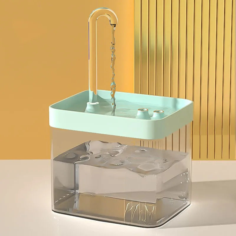 Ultra-Quiet Cat Water Fountain – 1.5L Automatic Pet Water Dispenser with Filter & Burnout Prevention Pump