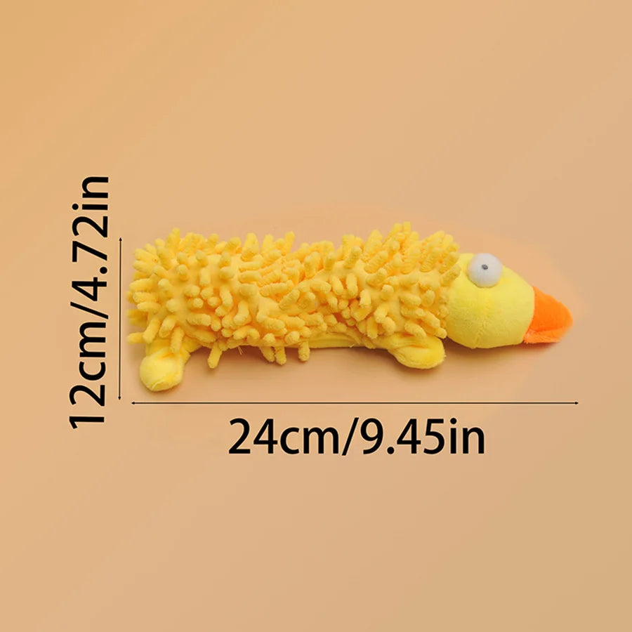Plush Dog Toy with Squeaker – Soft Chew Toy for Interactive Play