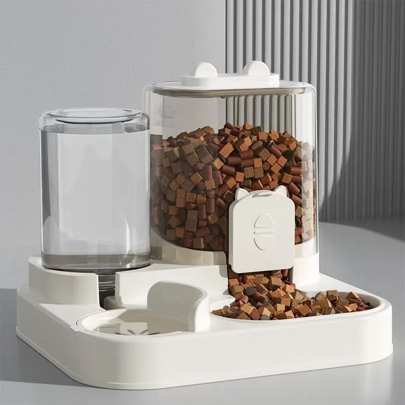 Automatic Pet Feeder & Water Fountain – Large Capacity Food Storage Dispenser for Dogs & Cats