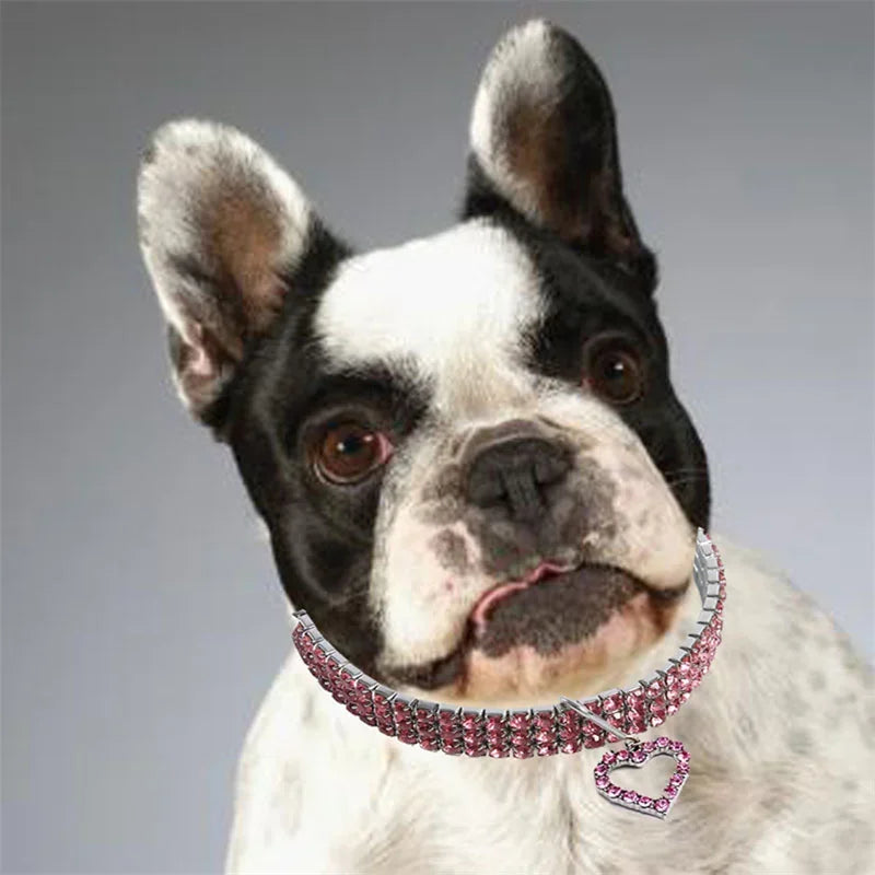 Bling Rhinestone Dog Collar – Crystal Pet Collar for Small and Medium Dogs