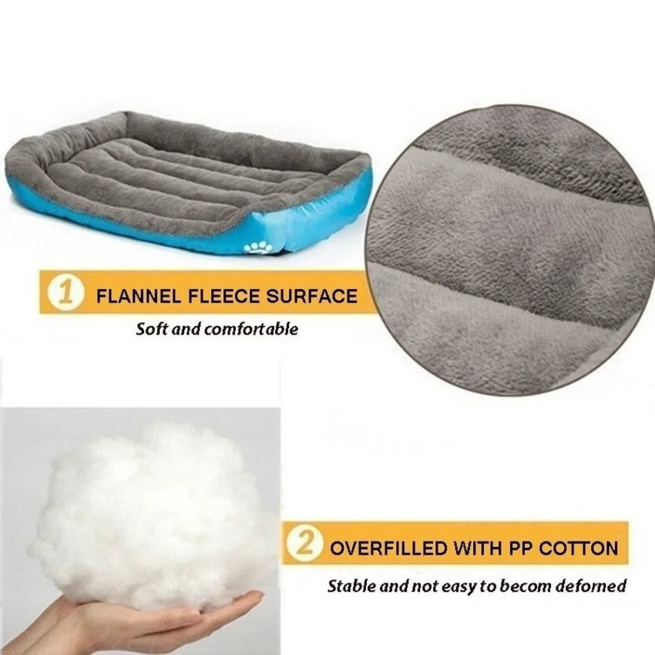 4 Styles Plush Pet Sofa Bed – Removable Washable Cover & Waterproof Upholstery for Dogs & Cats (All Seasons)