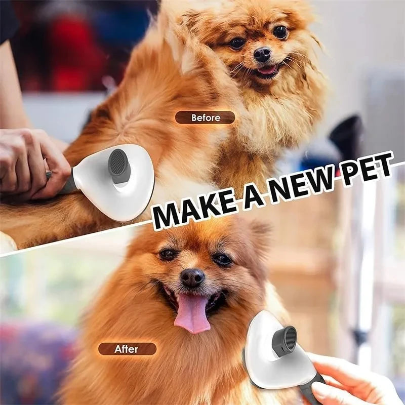 Self-Cleaning Pet Grooming Brush – Hair Remover & Dematting Tool for Dogs and Cats