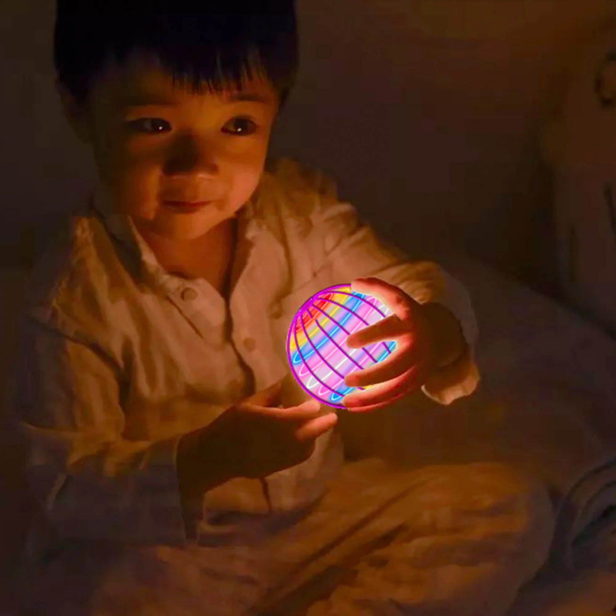 Flyorb Magic Flying Ball – Boomerang Drone Spinner with LED Lights | Hover Orb Toy for Kids, Teens & Family Fun