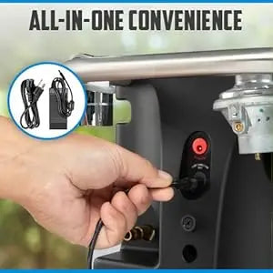 Portable Propane Water Heater & Shower Pump – Outdoor Hot Water System with LCD & Built-In Battery