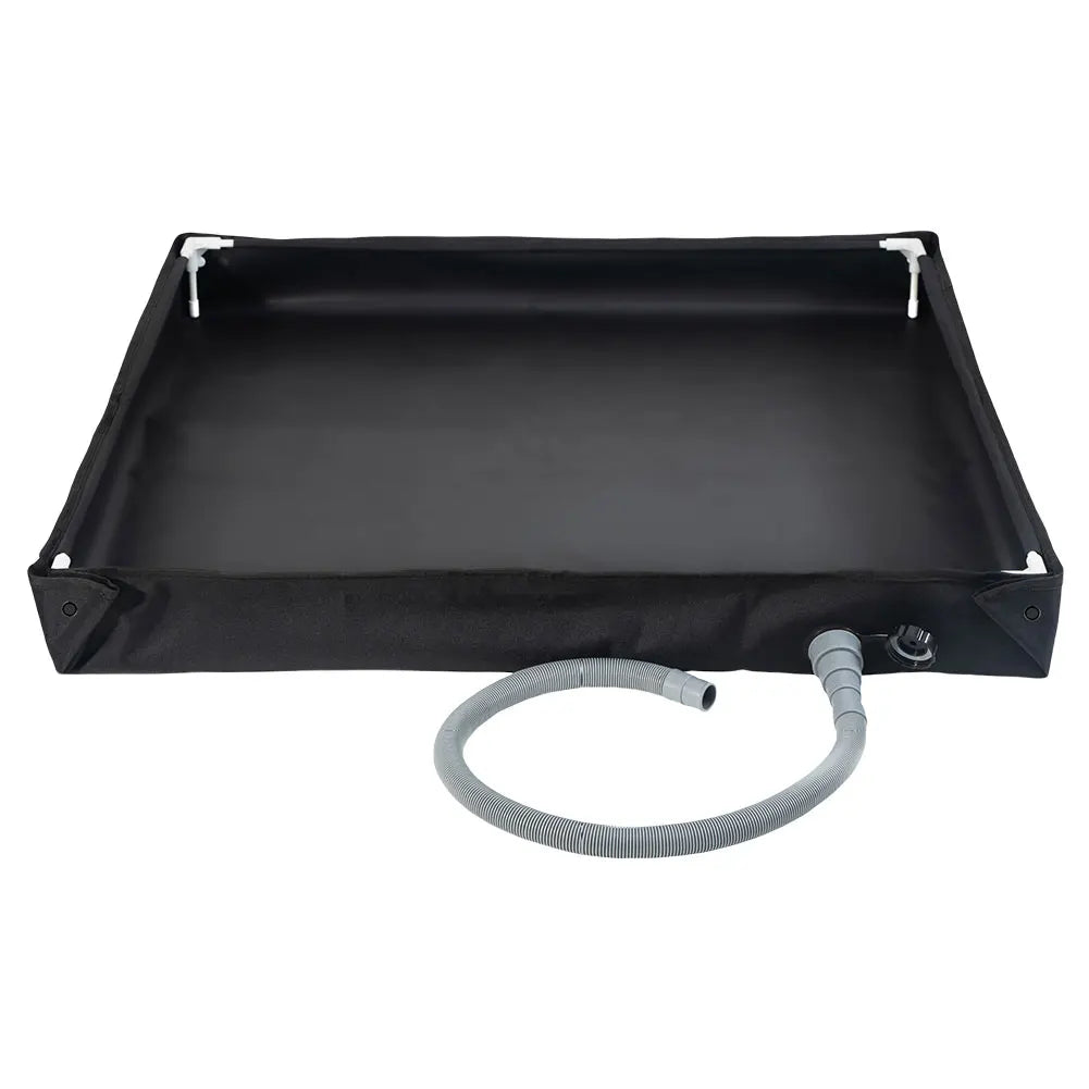 Portable Camping Shower Pan with Drain Hose – Outdoor Shower Base for RV, Tent, Beach & Pet Bath