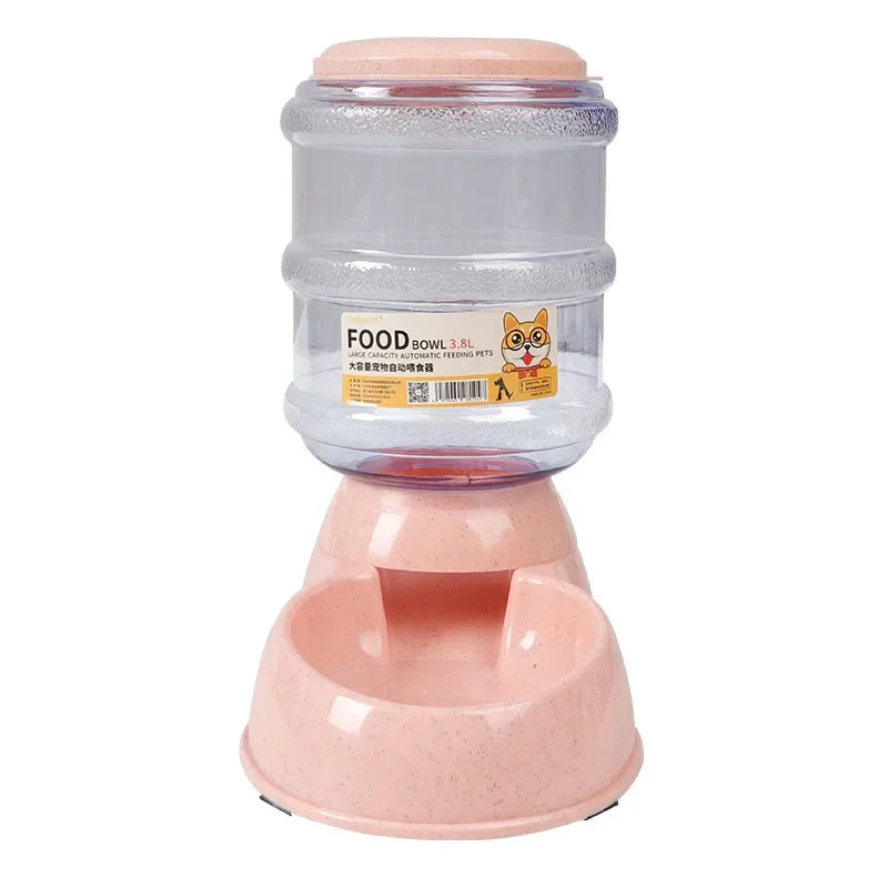 Automatic Dog & Cat Feeder with Water Bottle – 2-in-1 Pet Feeding & Drinking Station