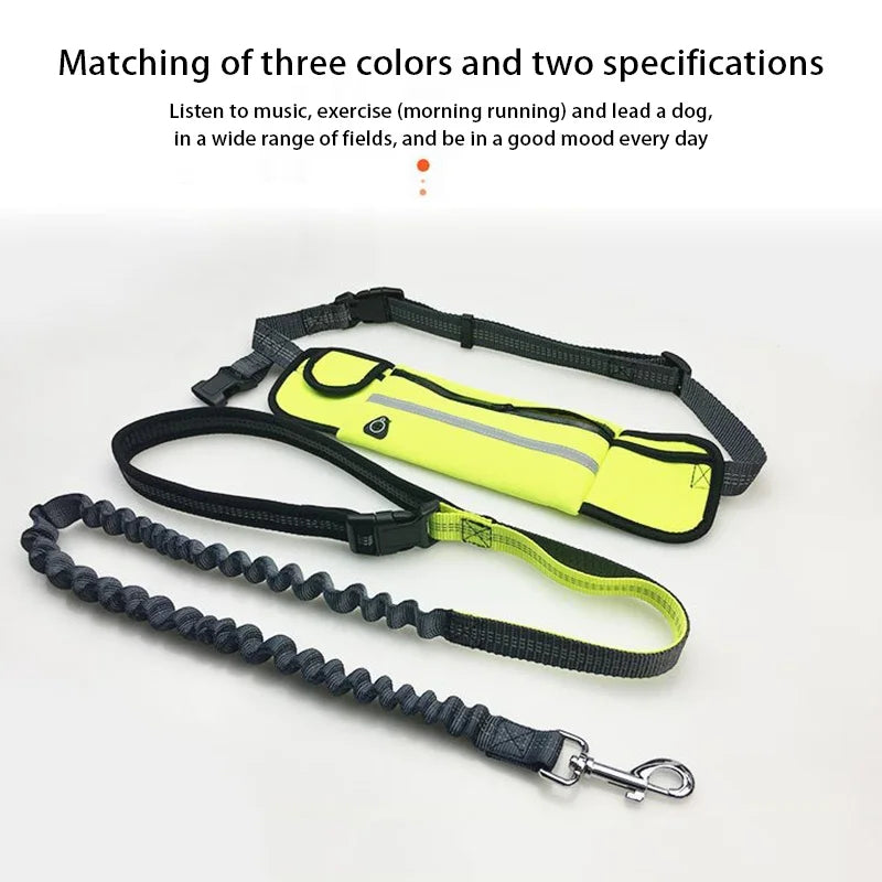 Hands-Free Dog Leash with Running Belt – Adjustable, Reflective, Multi-Functional Jogging Leash Set for Active Dog Owners