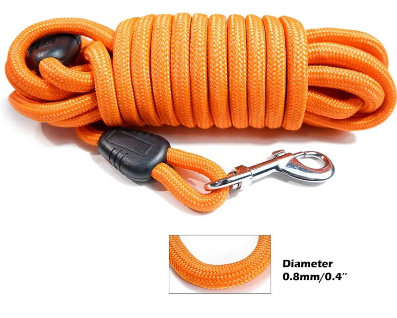 Long Rope Training Dog Leash – 5M / 10M / 15M Heavy-Duty Nylon Recall & Agility Lead for Medium and Large Dogs