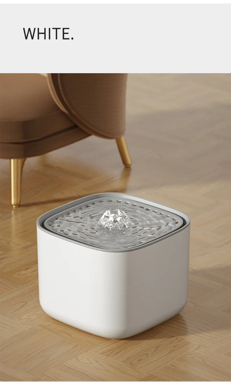 101oz/3L Automatic Pet Water Fountain with Induction Sensor – USB Quiet Cat & Dog Water Dispenser