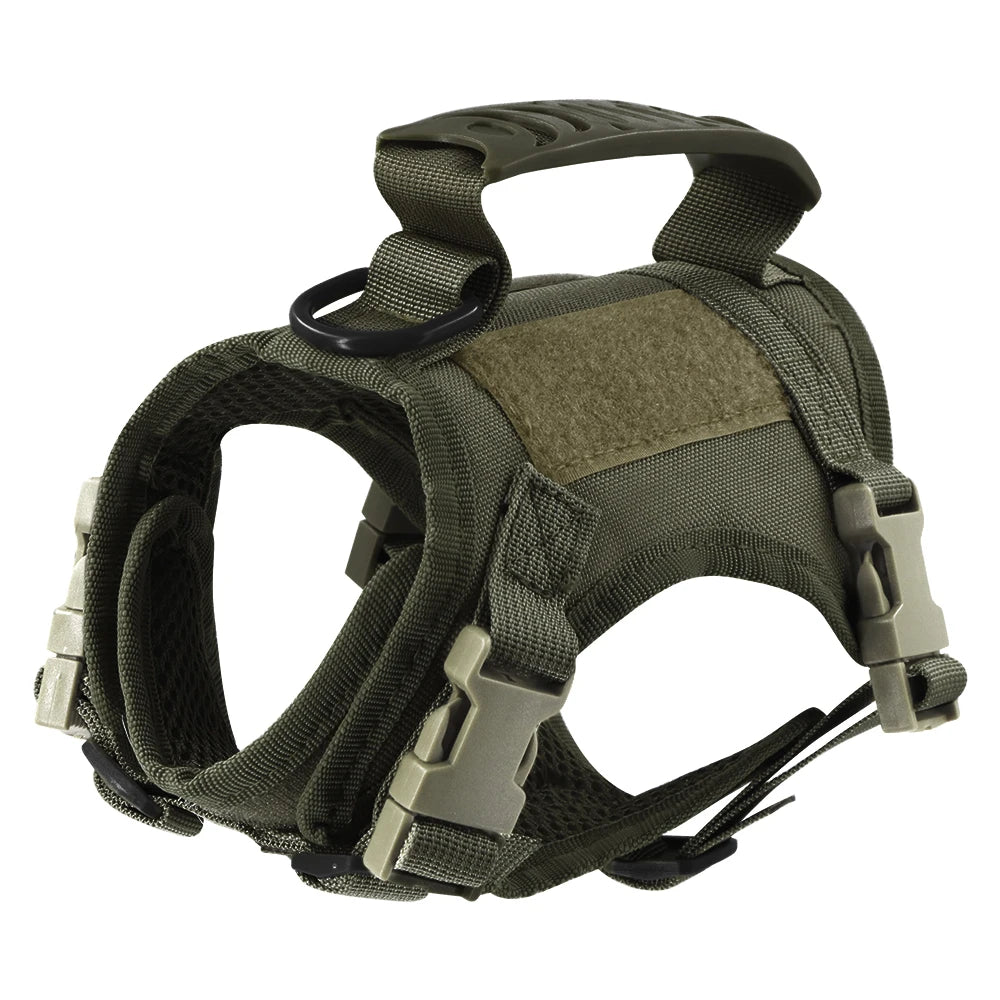 Tactical Cat Harness and Leash Set – Adjustable Vest with 9 Patches for Small Dogs and Cats