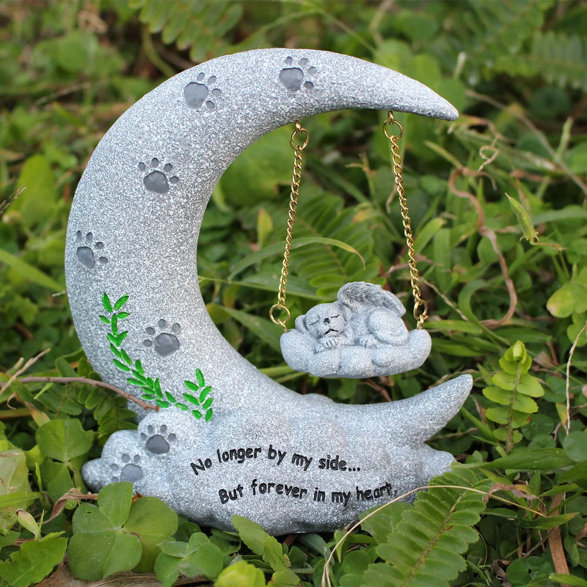 Moon Dog Ornament – Resin Animal Sculpture for Bedroom, Living Room, Garden & Courtyard Décor