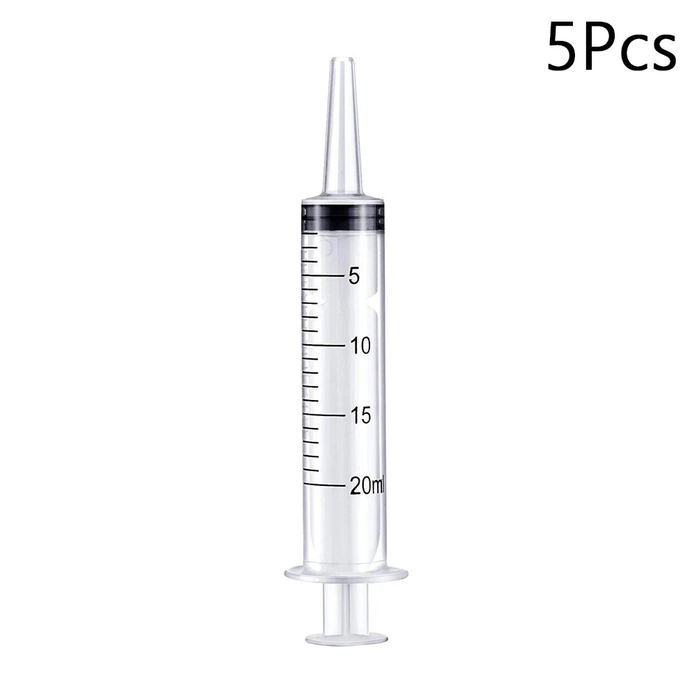 Reusable Plastic Syringe (Without Needle) – 20ml for Pet Feeding, Hydroponics, Nutrients, and Liquid Measurement