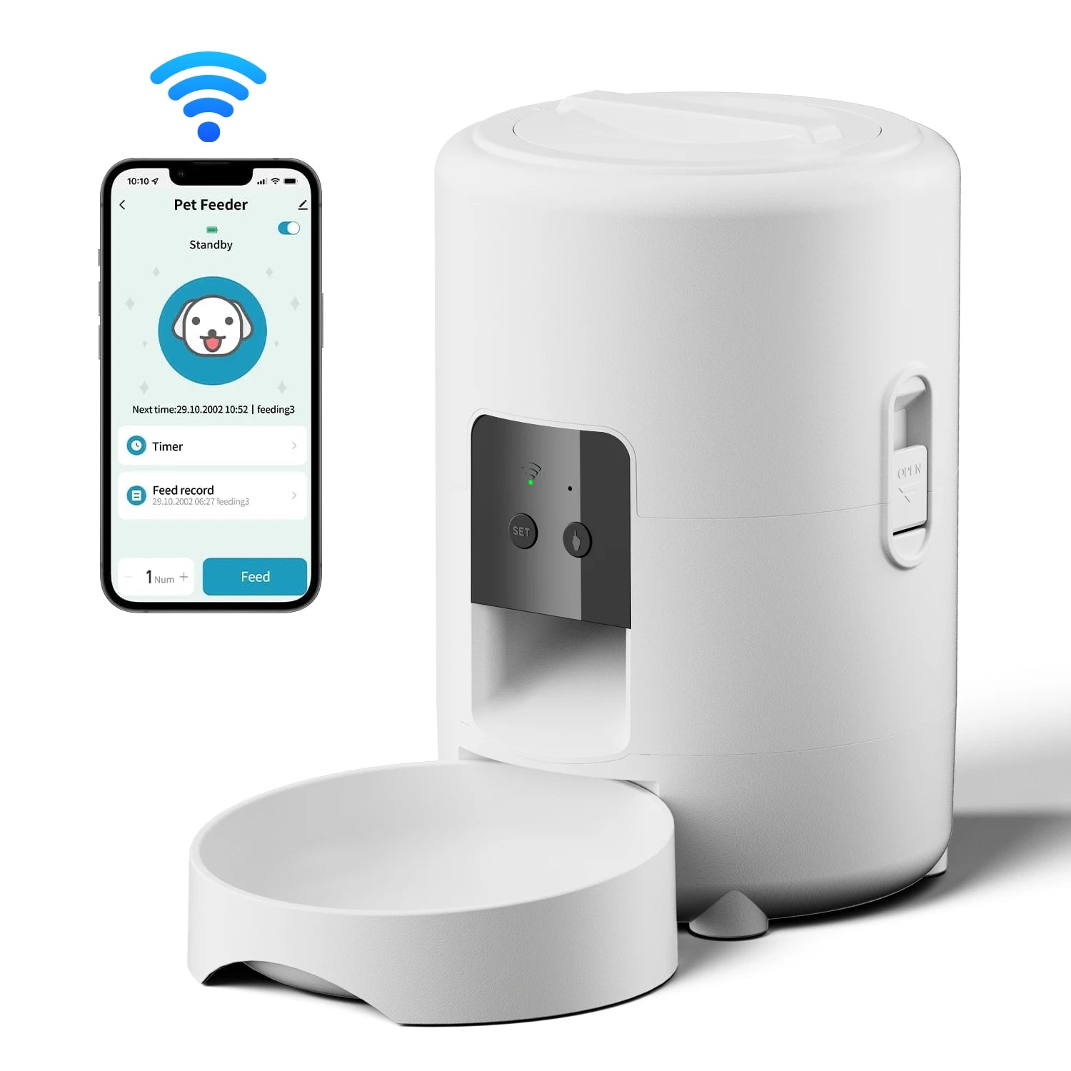 2L Smart Automatic Pet Feeder with WiFi, APP & Camera – Timed Dog & Cat Food Dispenser