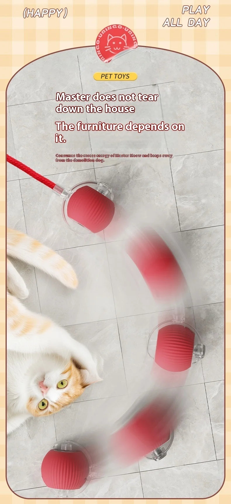 Smart Electronic Interactive Pet Toy Ball – USB Rechargeable Moving, Jumping & Bouncing Ball for Dogs & Cats