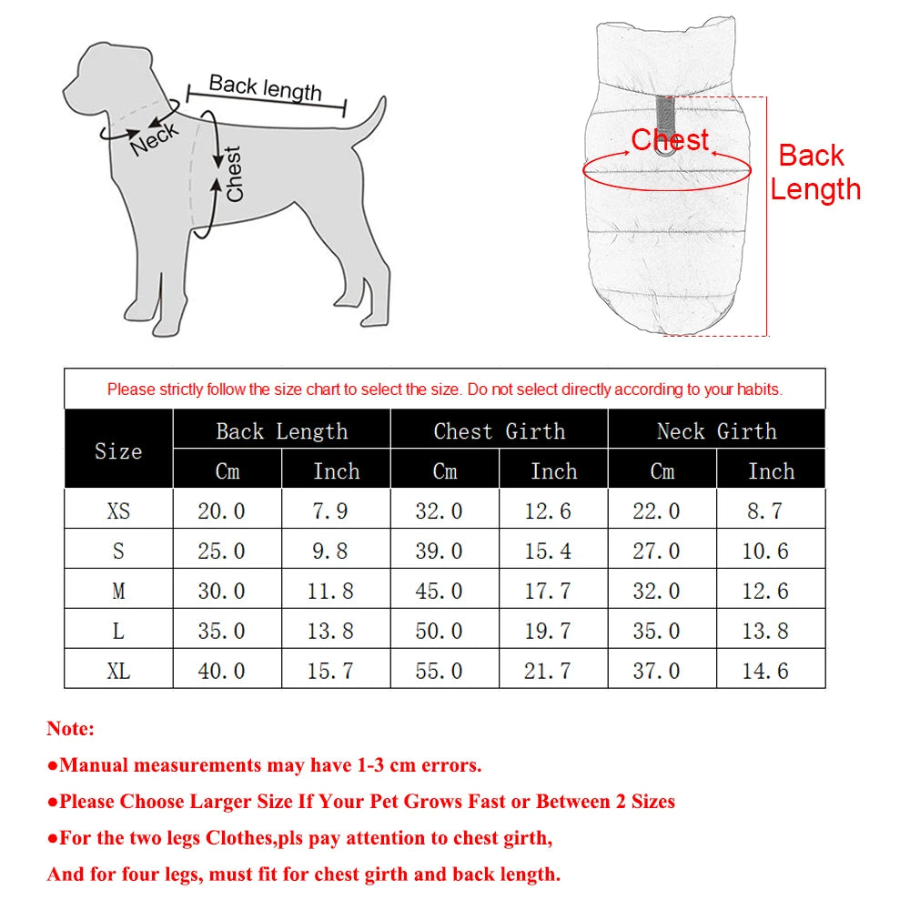 Fashion Pet Winter Coat – Thick Warm Windproof Jacket for Small & Medium Dogs
