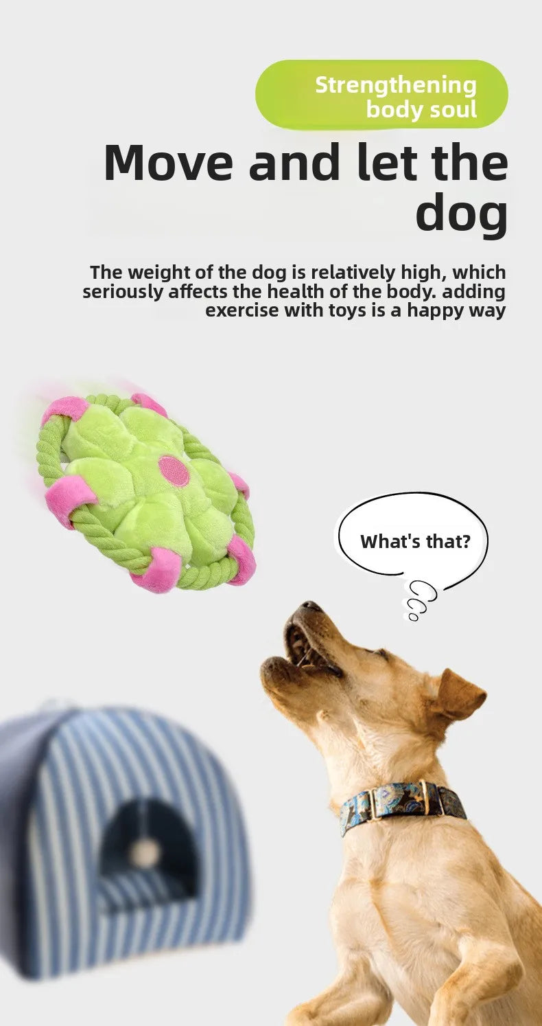 Cotton Rope Frisbee Dog Toy – Interactive Throwing & Chew Toy for Training, Teething & Dental Cleaning