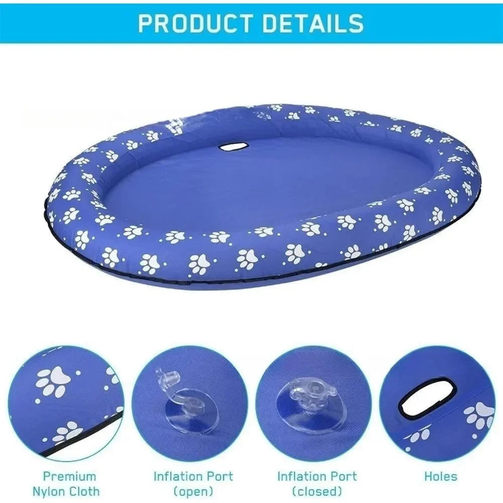 Large Dog Pool Float – Inflatable & Foldable Pet Raft for Summer Swimming, Beach & Lake Use
