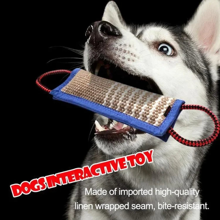 Coarse Jute Dog Chew Stick – Molar Training Bite Pillow for German Shepherds and Working Dogs