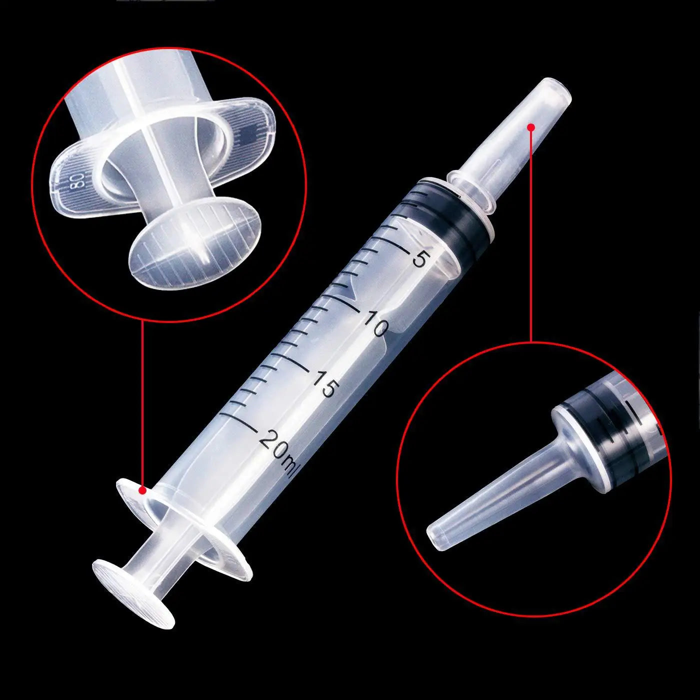 Reusable Plastic Syringe (Without Needle) – 20ml for Pet Feeding, Hydroponics, Nutrients, and Liquid Measurement