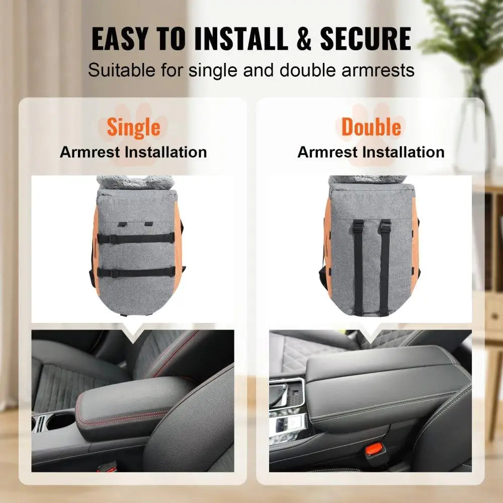 Dog Car Seat Booster for Small Dogs – Secure Travel Carrier for Pets Up to 8 lbs | Elevated Pet Seat for Safe, Comfortable Rides