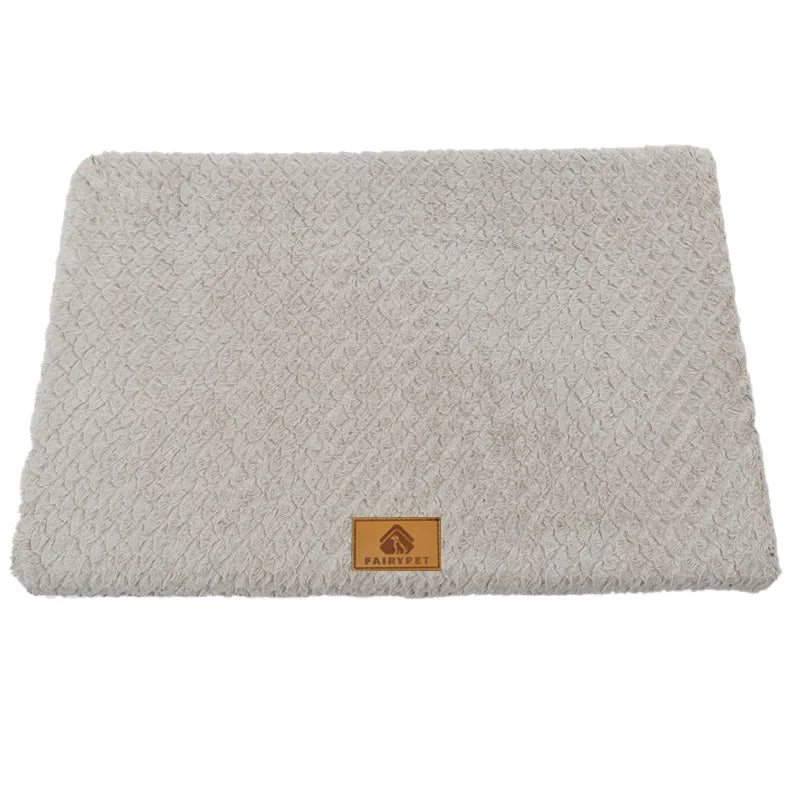 Orthopedic 3D Foam Dog Bed – Faux Fur Cover, Waterproof & Washable