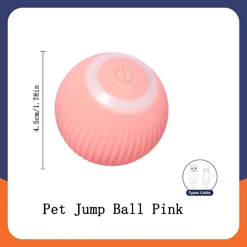 Smart Electronic Interactive Pet Toy Ball – USB Rechargeable Moving, Jumping & Bouncing Ball for Dogs & Cats