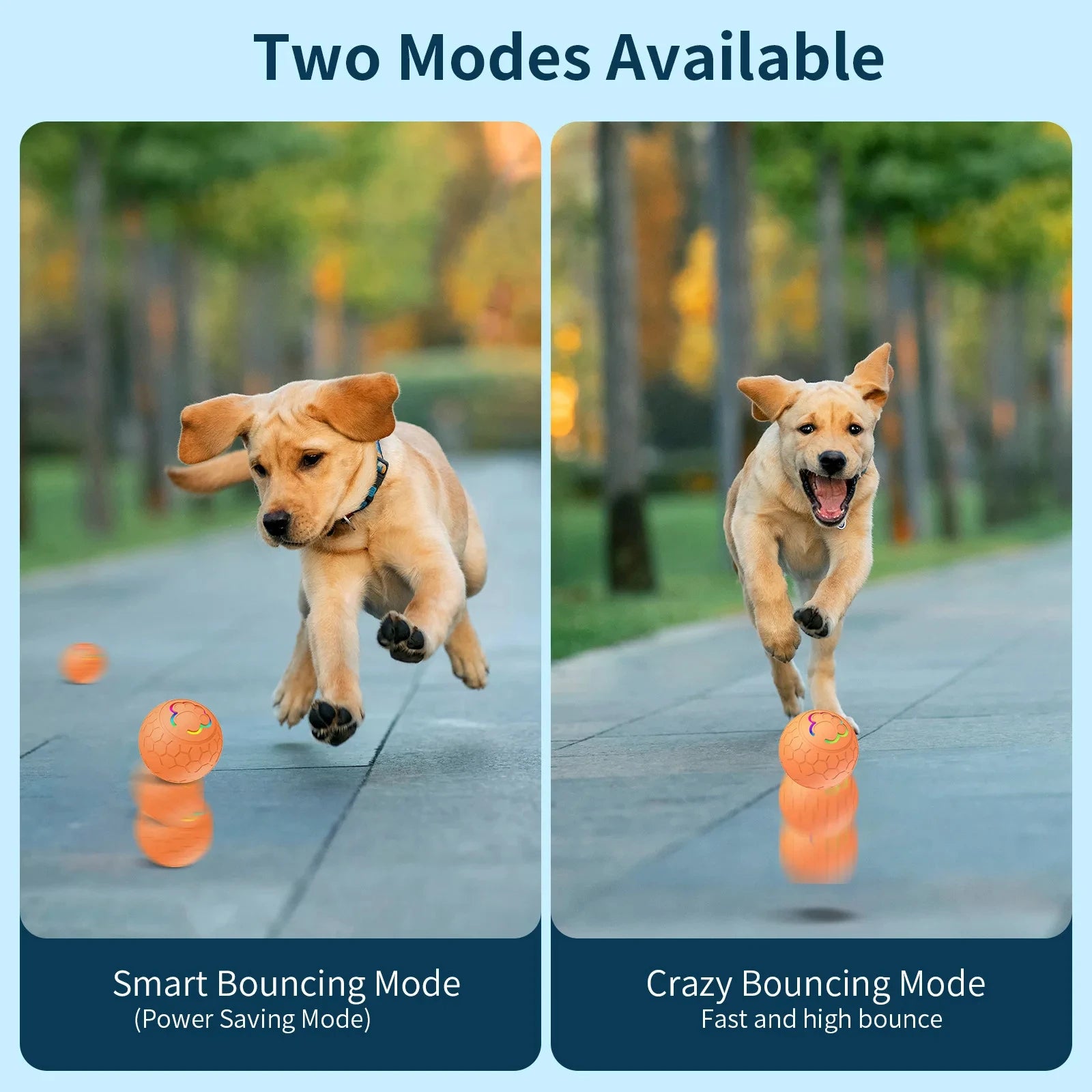 Smart Electronic Dog Toy Ball – USB Rechargeable, Bouncing & Rolling with RGB Lights