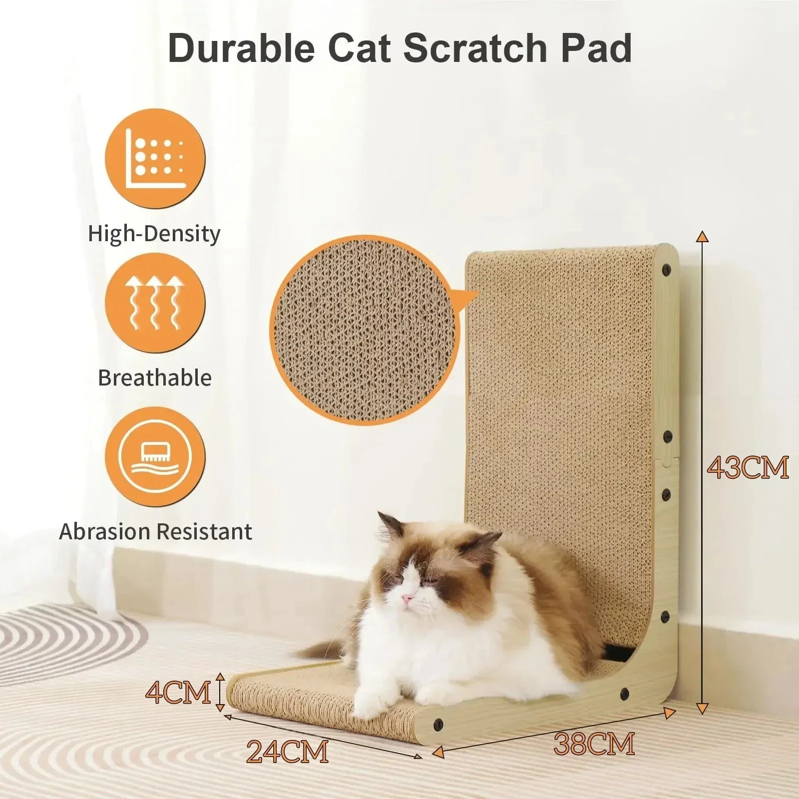 Vertical Cat Scratching Post – Wear-Resistant Scratch Board and Furniture Protector