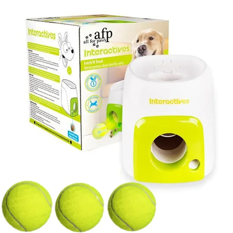 Automatic Tennis Ball Launcher – Interactive Toy & Treat Dispenser for Dogs & Cats