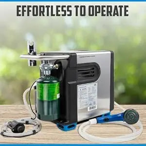 Portable Propane Water Heater & Shower Pump – Outdoor Hot Water System with LCD & Built-In Battery