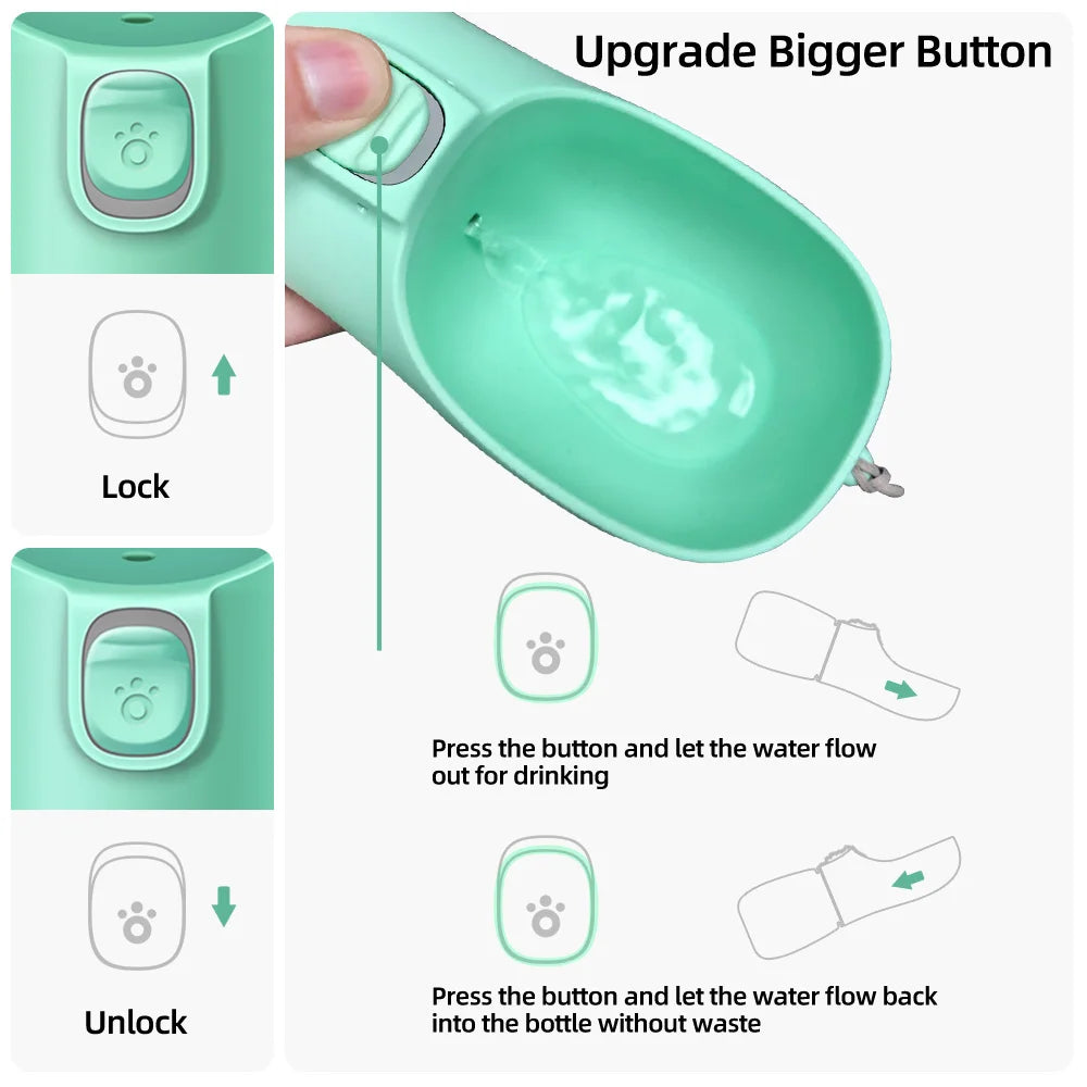 Portable Dog Water Bottle – Leakproof Travel Pet Dispenser for Dogs & Cats