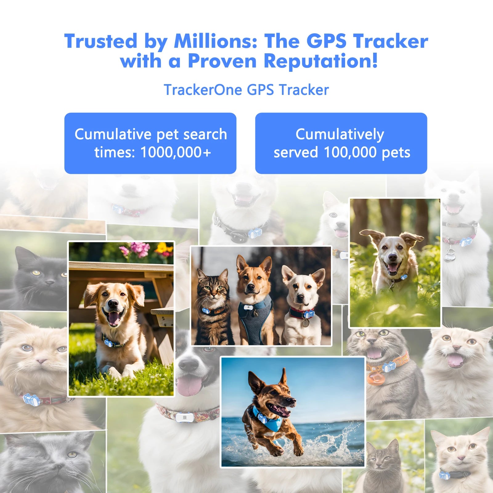 4G GPS Tracker for Dogs & Cats – Waterproof Smart Pet Locator with App, Live Tracking, Light & Sound Alerts (Subscription Required)