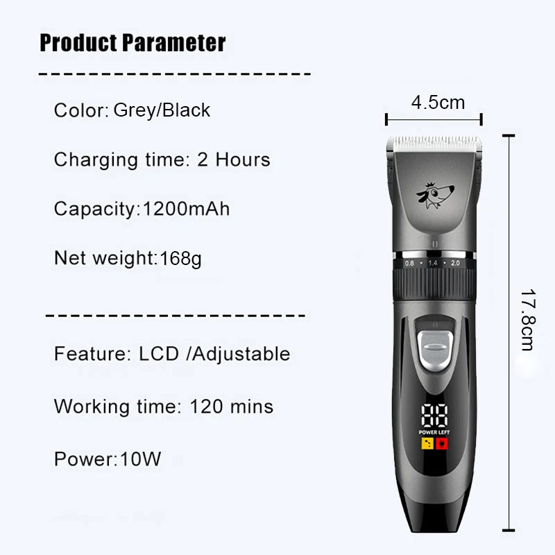 Professional Pet Hair Clipper – Trimmer for Dogs, Cats, Rabbits & Sheep