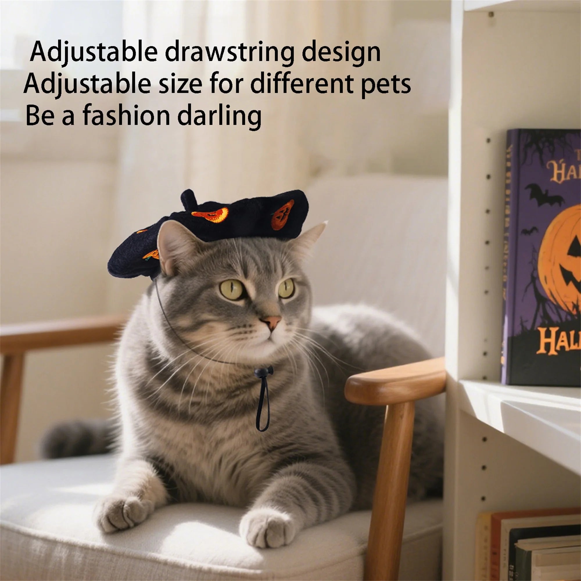 Halloween Witch Hat for Pets – Adjustable Costume Accessory for Dogs & Cats
